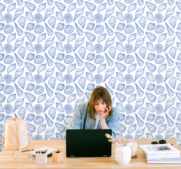 Geometrisia lehtikuvioita ornamentti tapetti - Tenstickers