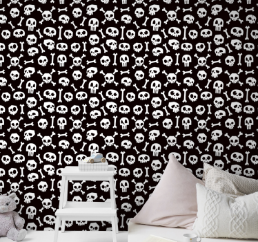 Halloween luuranko tapetti - Tenstickers