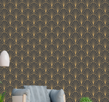 Herkät art deco -tyyliset kaaret abstrakteja tapetteja - Tenstickers