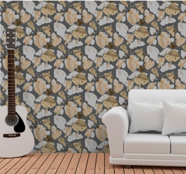 Iso terrazzo-kuvio efekti tapetti - Tenstickers