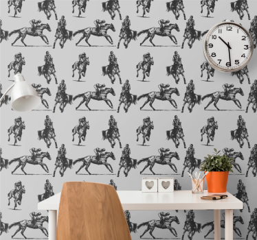 Hevosurheilun sketsi eläintapetti - Tenstickers