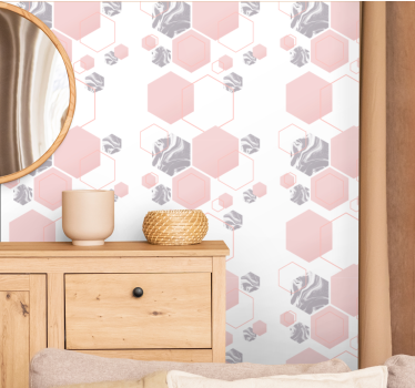 Hunajakenno kuviointi geometrinen tapetti - Tenstickers