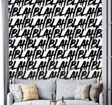 Blahblach kuvio tekstitapetti - Tenstickers