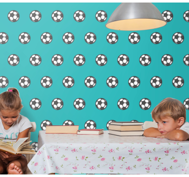 Jalkapallon kuvio lastenhuoneen tapetti - Tenstickers