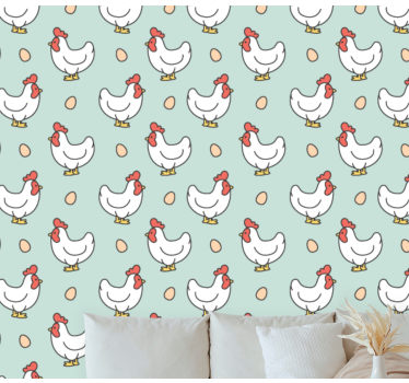 Kana kuvio eläintapetti - Tenstickers