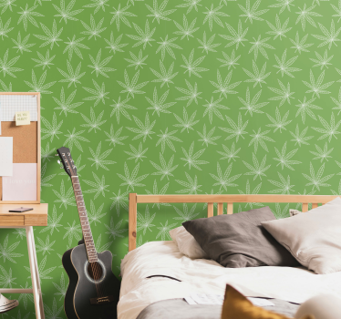 Kannabiksen kuvio moderneja tapetteja - Tenstickers