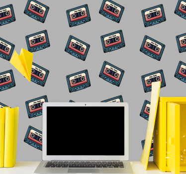 Kasetin kuvio moderni tapetti - Tenstickers