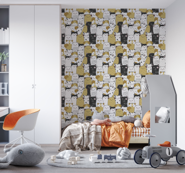 Kauniit koirat kuvio lastenhuoneen tapetti - Tenstickers