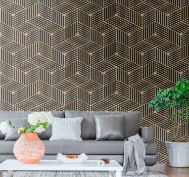 Kerroksellinen kuviointi geometrinen tapetti - Tenstickers