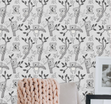 Koala kuvioita eläintapetti - Tenstickers