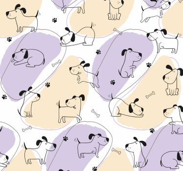 Koiran pohjoismainen kuviointi koira tapetti - Tenstickers