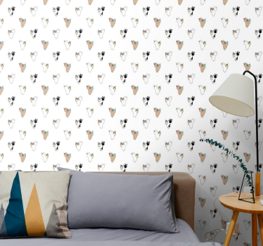 Koiran siluetti koira tapetti - Tenstickers