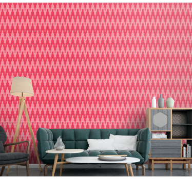 Koiranhammas-aihe geometrinen tapetti - Tenstickers