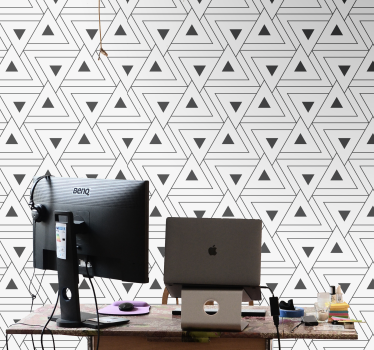 Kolmion muotoinen kuvio geometrinen tapetti - Tenstickers
