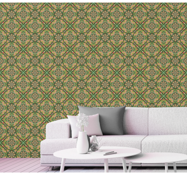 Koristeellinen geometrinen ornamentti tapetti - Tenstickers