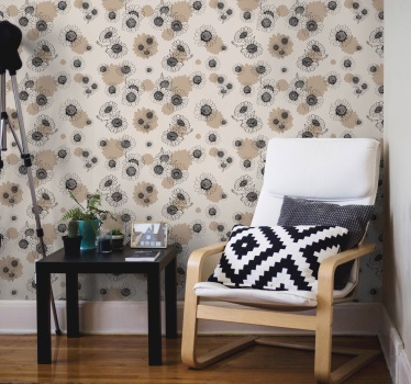 Koristeellinen tapetti käsin piirustus vintage koiranputkea - Tenstickers
