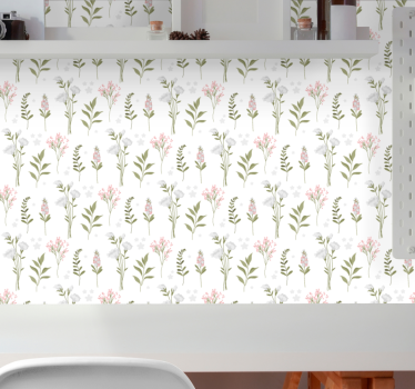 Kukkainen eleganssi kuvio kukkatapetti - Tenstickers