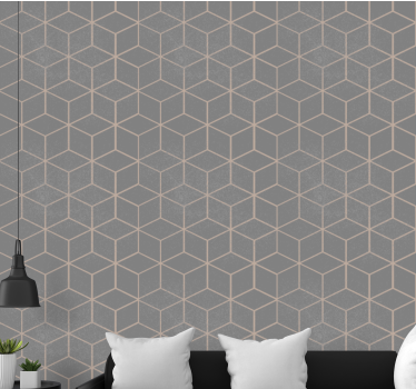 Kuution rakenne geometrinen tapetti - Tenstickers