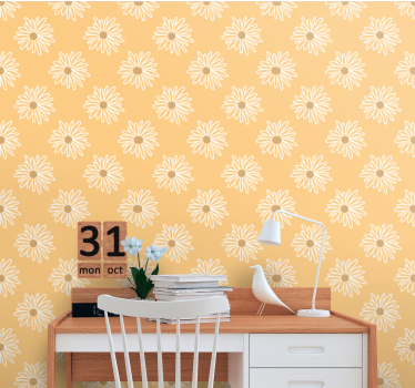 Kuvio-decor koiranputkea siluetti kukkatapetit - Tenstickers