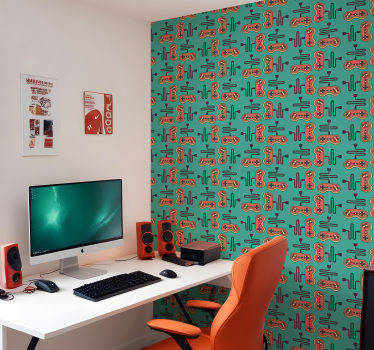 Videopeliohjaimet tapetti teinin huoneeseen - Tenstickers