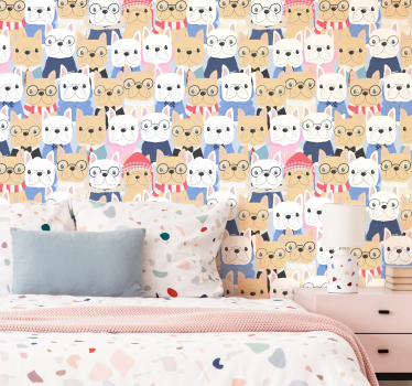 Bulldogin pennut koira tapetti - Tenstickers
