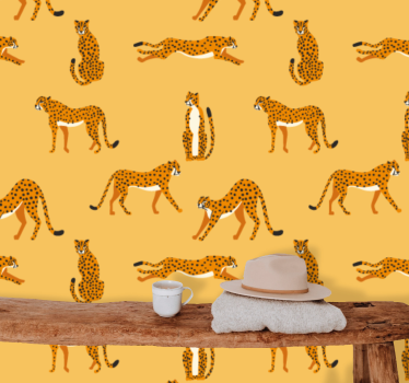 Leikkisät leopardit eläintapetti - Tenstickers