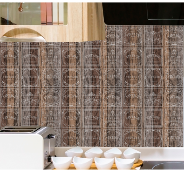 Leimatut tynnyrit vintage tapetti - Tenstickers