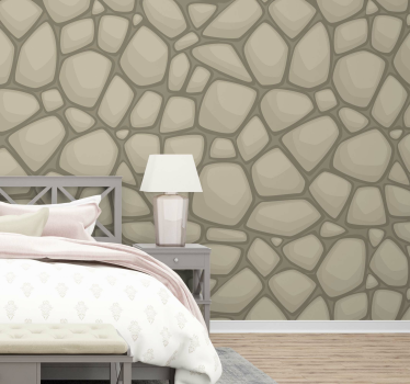 Luonnolliset kivet beige tapetti  - Tenstickers