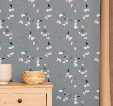 Marmorinen terrazzo-efekti tapetti eteiseen - Tenstickers