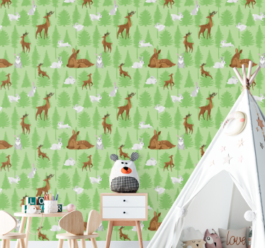 Metsäeläinkuvio eläintapetti - Tenstickers