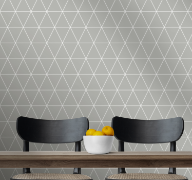Minimalistinen vaaleanharmaa geokuvio moderneja tapetteja - Tenstickers