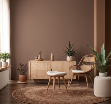 mocha mousse olohuone tapetti - Tenstickers