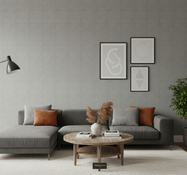 Moderni harmaa betoni olohuone tapetti - Tenstickers