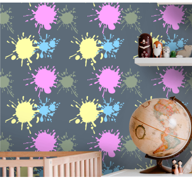 Monivärinen seinä taiteellinen tapetti - Tenstickers