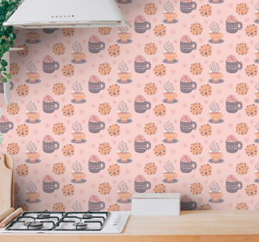 Mukava juoma-aihe keittiötapetti - Tenstickers