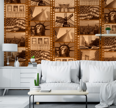 New york seepian elokuvatapetti - Tenstickers