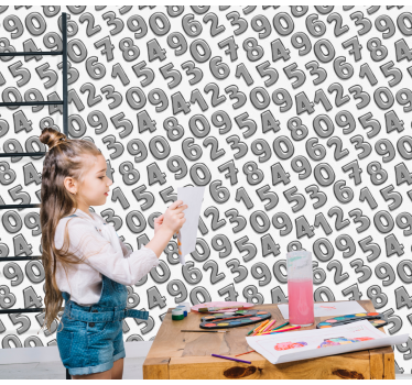 Numerojärjestys tekstitapetti - Tenstickers