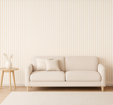 Olohuone tapetti valkoinen beige ohut raidoitus - Tenstickers