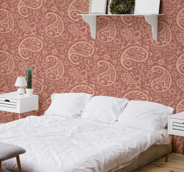 Paisley-malli tapetti ornamentti - Tenstickers