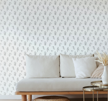 Piirretty lintukuvio eläintapetit - Tenstickers