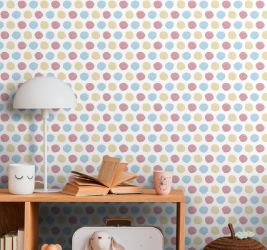 Pilkullinen aihe ympyrät tapetti - Tenstickers