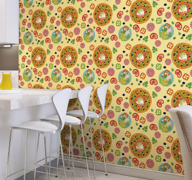 Pizza keittiön tapetti - Tenstickers