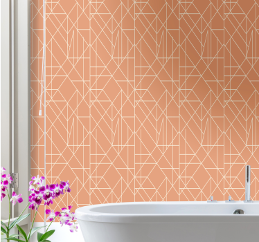 Pohjoismainen geometrinen mosaiikki tapetti olohuone - Tenstickers