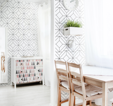 Pohjoismaiset geometriset kuviot abstrakteja tapetteja - Tenstickers