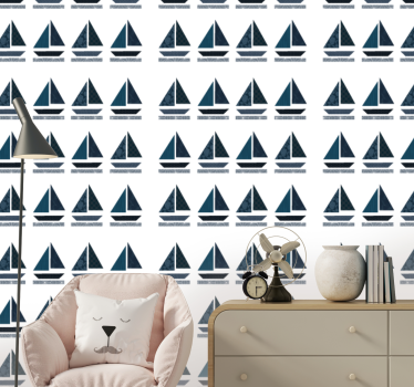 Purjevene kuvio muokattava tapetti - Tenstickers