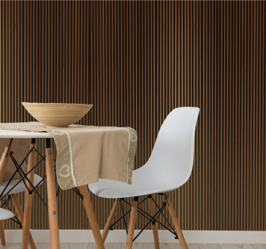 Puutyylinen teak pystysuuntainen muotoilu puinen tapetti - Tenstickers