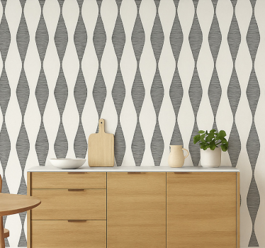 Rabaul ikaat beige motiivi keittiötapetti - Tenstickers