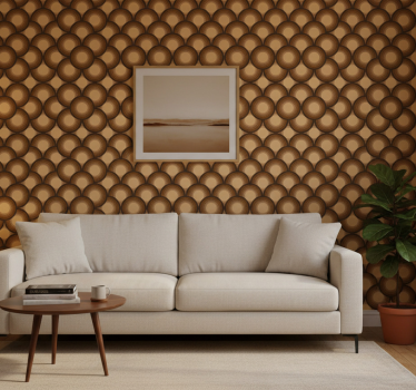 Ruskeat auringot vintage tapetti - Tenstickers
