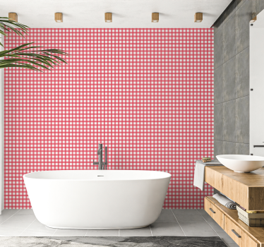 Ruudullinen kylpy wc tapetti - Tenstickers