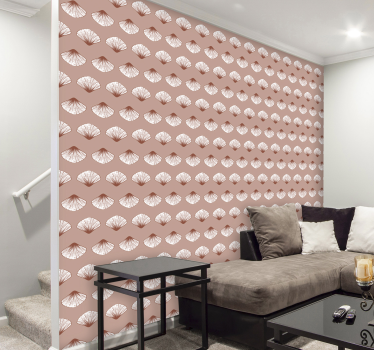 Shell art vintage tapetti - Tenstickers